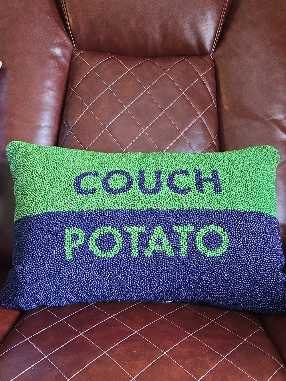 Kate Spade Couch Potato Accent Pillow - Green and Blue